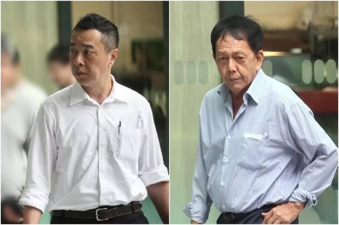 Poiter Agus Kentjana (left) and Wui Ong Chuan on Friday pleaded guilty to one count of cheating and one charge under the Strategic Goods (Control) Act. ST PHOTOS: KELVIN CHNG