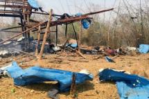 ပုံအညွှန်း-ကန့်ဘလူမြို့နယ်၊ ပဇီကြီးကျေးရွာ လေကြောင်းတိုက်ခိုက်ခံရမှု